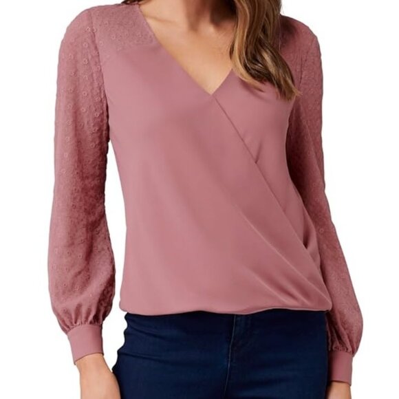 Pink Mauve Long-Sleeve Cottagecore Blouse by Ever New Melbourne - Picture 1 of 5
